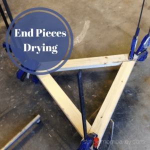 DIY Pikler Triangle - End Pieces Drying