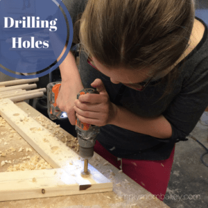 DIY Pikler Triangle - Drilling Holes