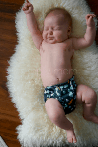 Newborn AIO Cloth Diapers at 12 Pounds funky fluff