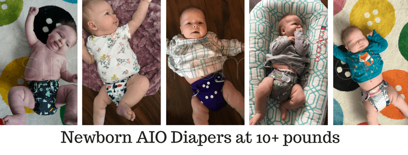 newborn AIO cloth diapers at 10lbs