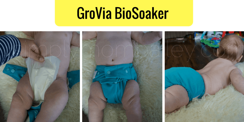 Disposable Inserts - GroVia BioSoaker on Baby - Cloth Diapers