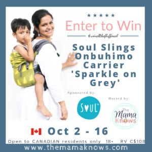 Soul Slings Onbuhimo Baby Carrier Giveaway