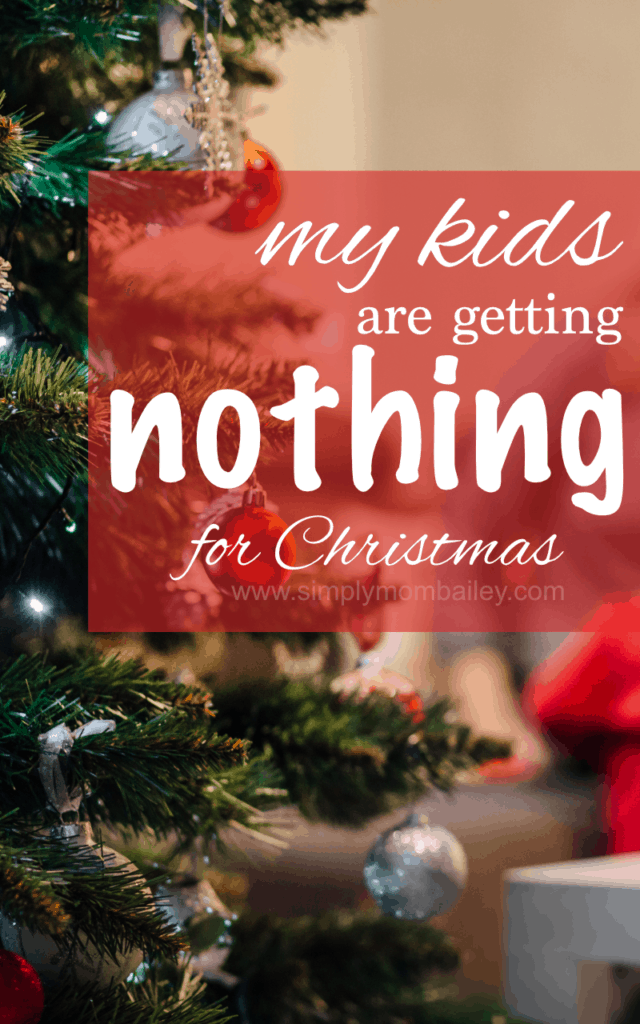 Kids are getting nothing for christmas