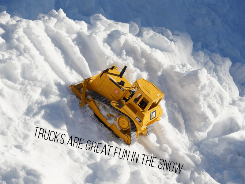Tonka Trucks Driving Up the Snow Hill - Perfect outdoor play for toddlers and preschoolers
