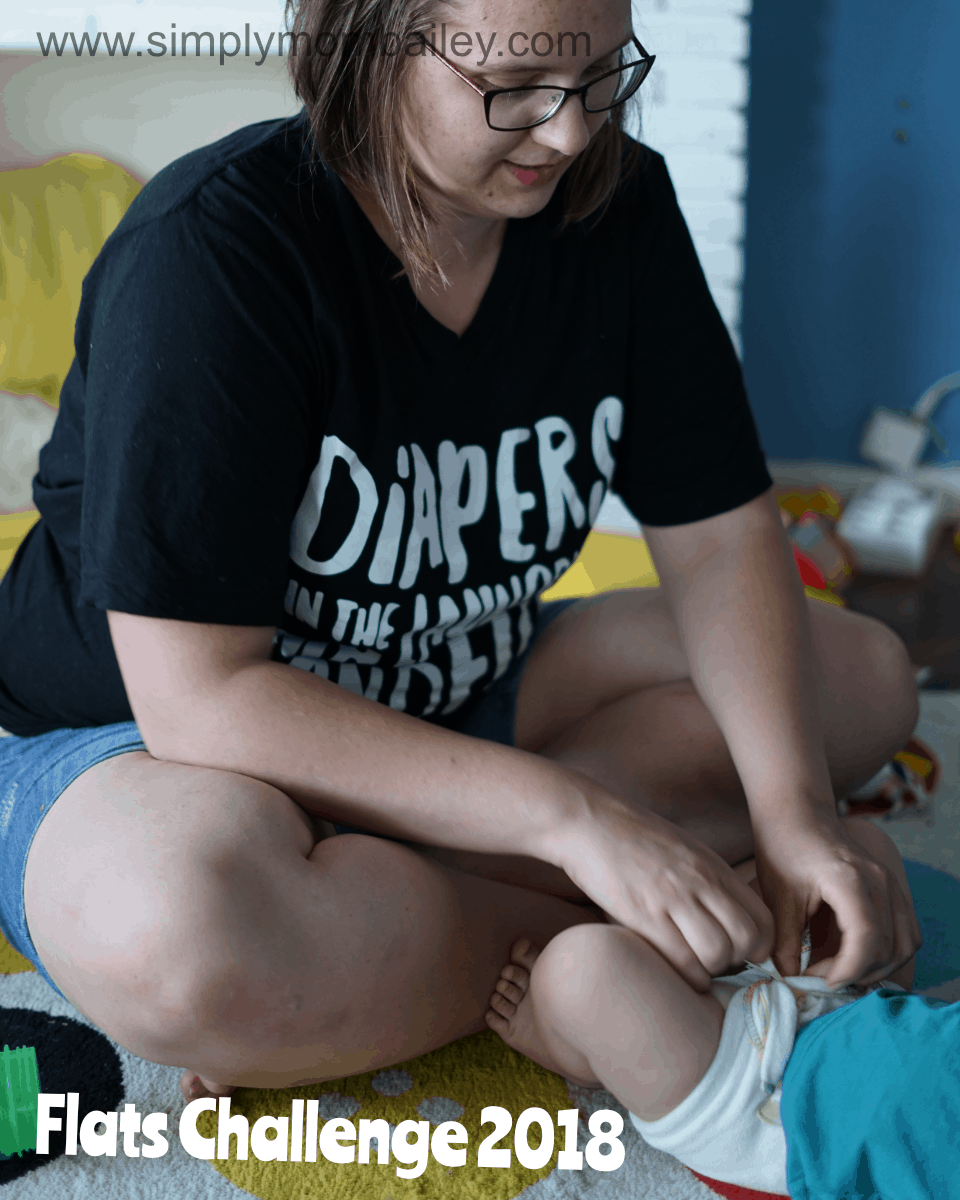 Changing a Flat Cloth Diaper 2018 Flats & Handwashing Challenge
