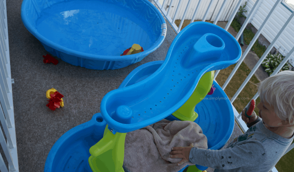 Towel Dry Water Table to keep it Clean this summer