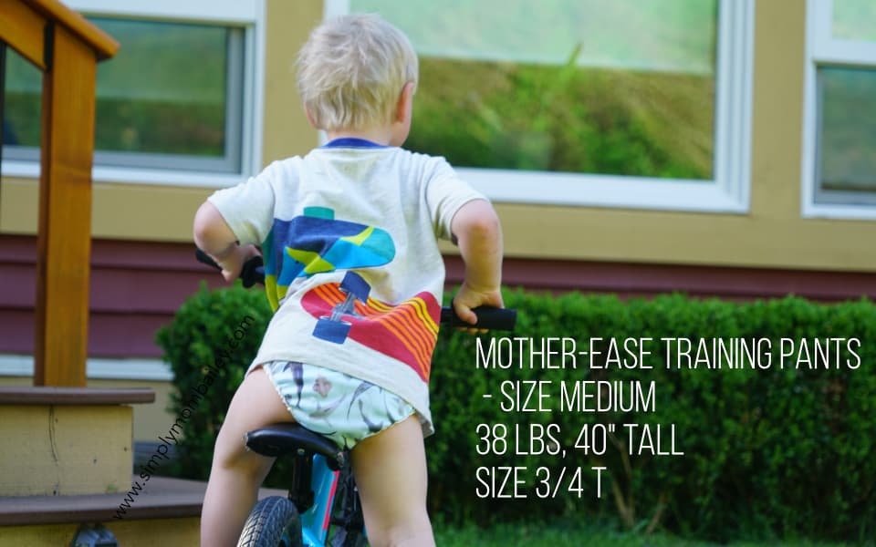 Mother-ease Training Pants on a Toddler