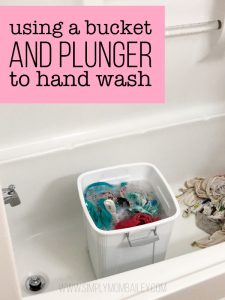 Bucket & Plunger to Hand Wash Cloth Diapers even in a Hotel Room