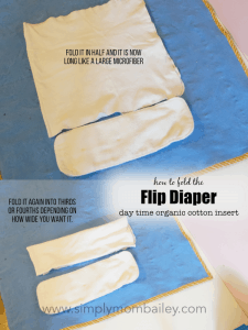 How to fold a Flip Insert Day Time Cotton to be the size of a large insert for a cloth diaper