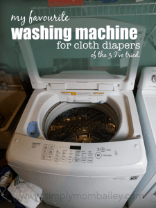 My favourite washing machine for washing cloth diapers