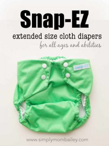 Snap-Ez Cloth Diapers for All Ages & Abilites - Extended Size Diapers for Kids and Adults
