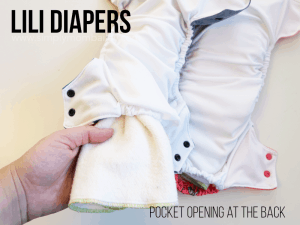 Pocket Cloth Diaper with Atheltic Wicking Jersey and back oepning