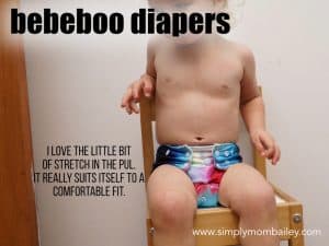 bebeboo diaper fit on a baby