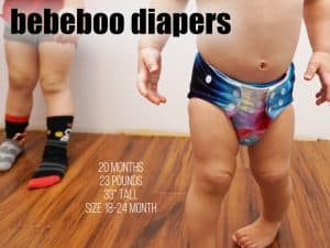bebeboo diapers on a 18 month old baby