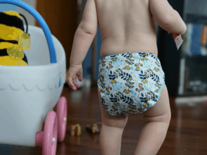 Thirsties Pocket Cloth Diaper on a toddler