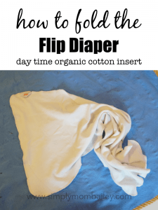 How to fold the Flip Diaper Daytime Organic Cotton Insert as an insert for cloth diapers